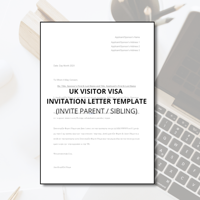 Visitor Visa Letter Templates Expert Immigration Advice UK